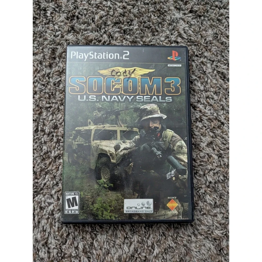 SOCOM 3: U.S. Navy‎ SEALs (Sony PlayStation 2, 2005) Video Game FPS